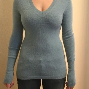 Tahari Robin's Egg Blue Long Sleeved Sweater